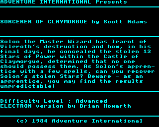 Sorcerer of Claymorgue Castle 1
