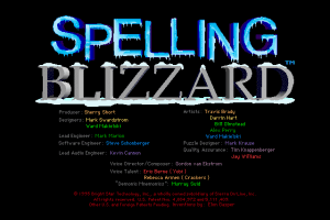 Spelling Blizzard 0