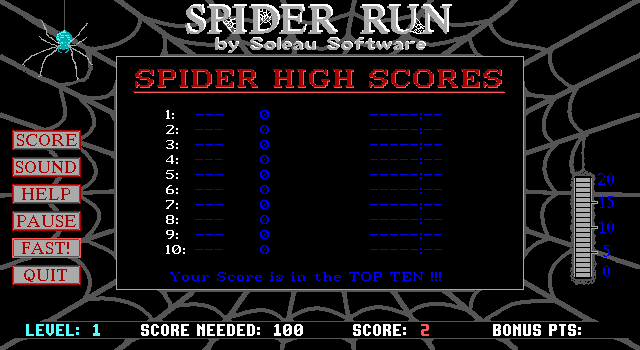 Spider Run abandonware