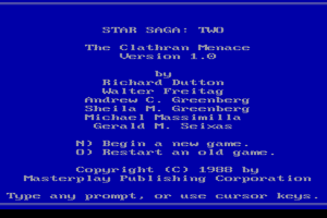 Star Saga: Two - The Clathran Menace 0