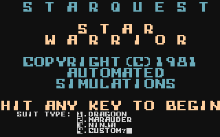 StarQuest: Star Warrior 1