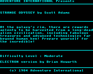 Strange Odyssey abandonware