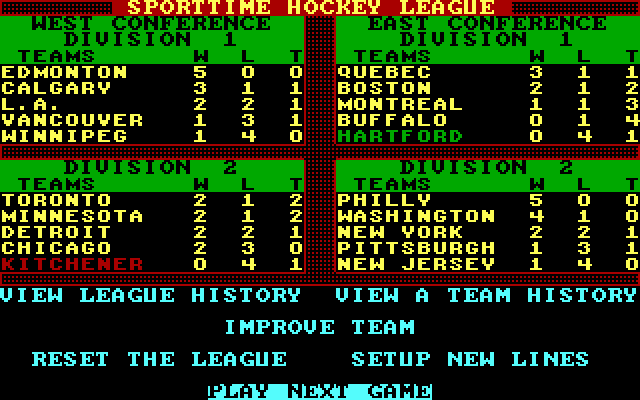 Superstar Ice Hockey Manual STADIUM 64