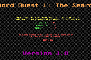 Sword Quest 1: The Search abandonware