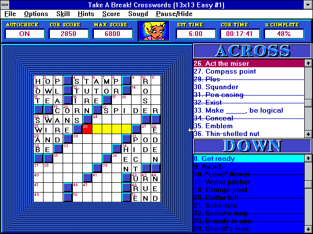 Take a Break! Crosswords abandonware