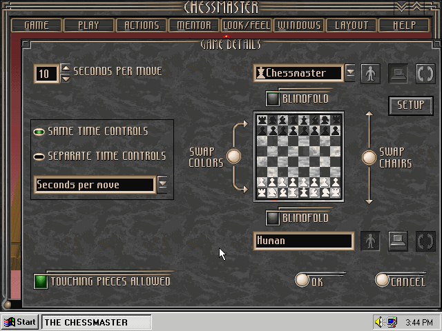 CHESSMASTER 4000 TURBO FOR WINDOWS from Mindscape