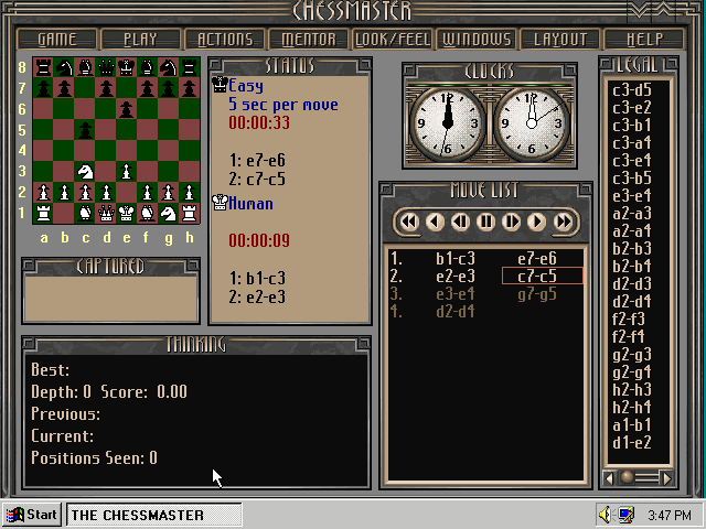 CHESSMASTER 4000 TURBO FOR WINDOWS from Mindscape