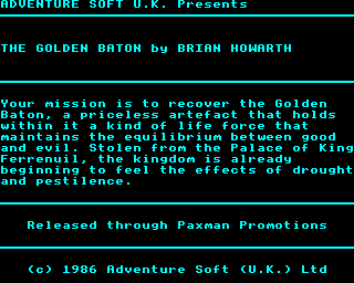 The Golden Baton abandonware