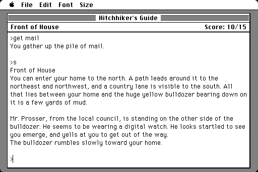 The Hitchhiker's Guide to the Galaxy abandonware