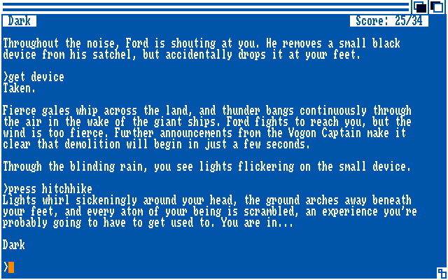 The Hitchhiker's Guide to the Galaxy abandonware