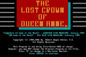 The Lost Crown of Queen Anne abandonware