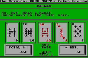 The Original Buck Mann's Poker for One abandonware