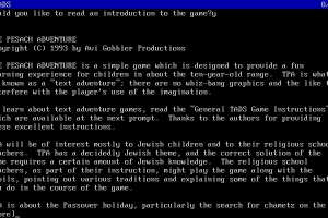 The Pesach Adventure abandonware
