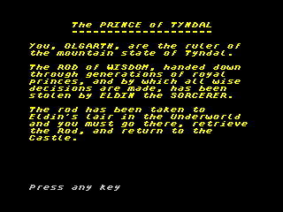 The Prince of Tyndal abandonware