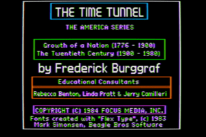 The Time Tunnel: Early America abandonware