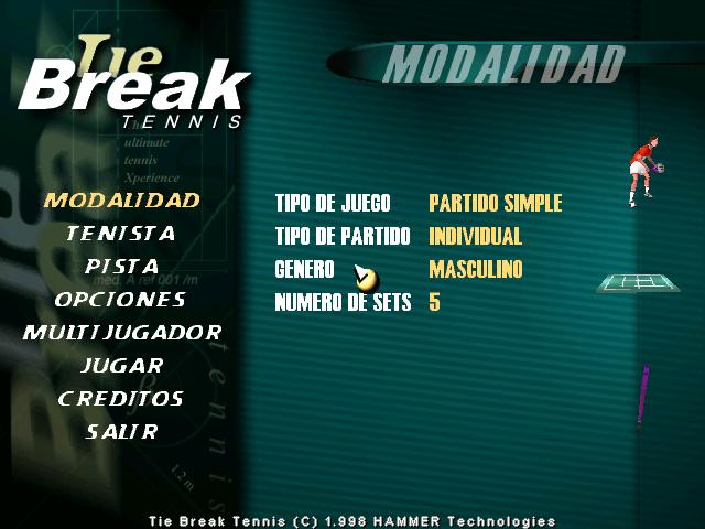 Download Tie Break Tenis 98' - My Abandonware