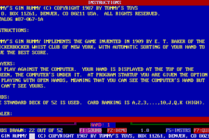 Tommy's Gin Rummy abandonware