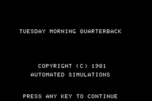 Tuesday Morning Quarterback 0