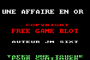 Une affaire en or 0