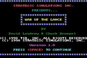War of The Lance 0