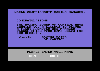 World Championship Boxing Manager - Commodore 64 Game - Download Disk/Tape  - Lemon64