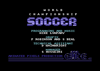 World Championship Soccer - Amiga Game - Download ADF, Music