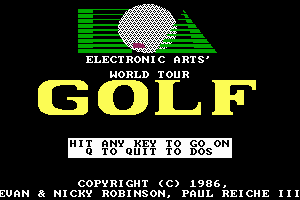 World Tour Golf 0