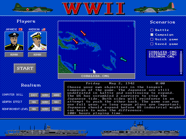 World War II: Battles of the South Pacific abandonware