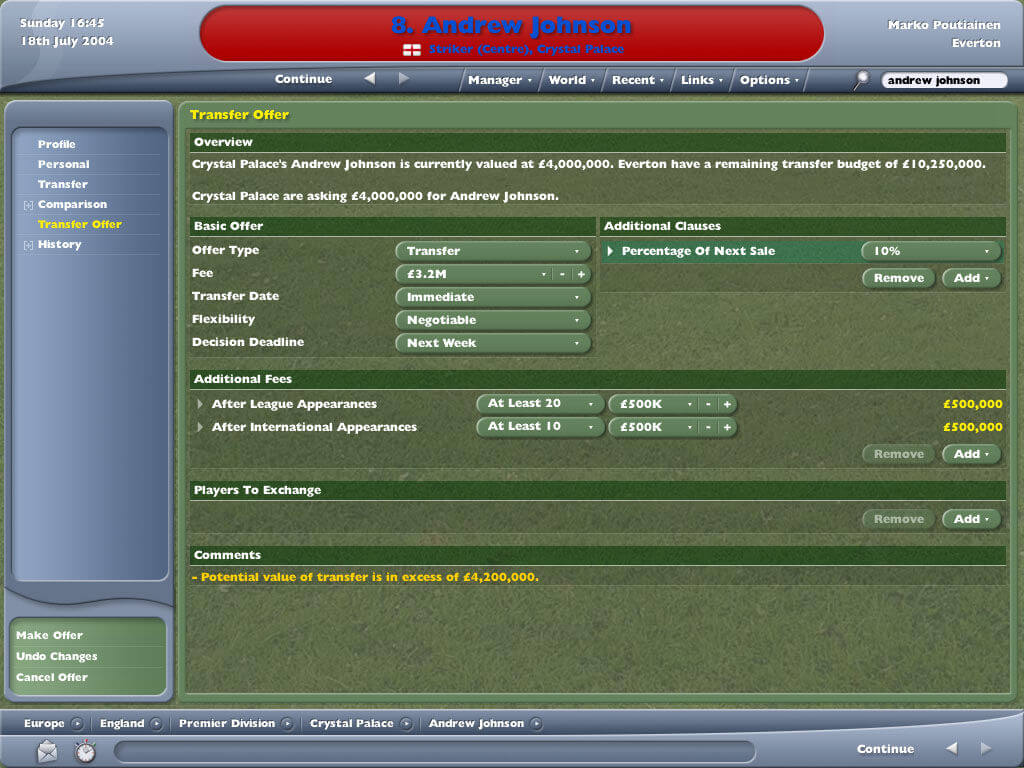 Worldwide Soccer Manager 2005 Worldwide Soccer Manager 2005