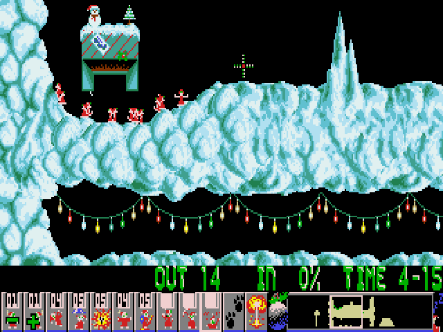 Xmas Lemmings game at