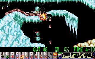 Xmas Lemmings game at