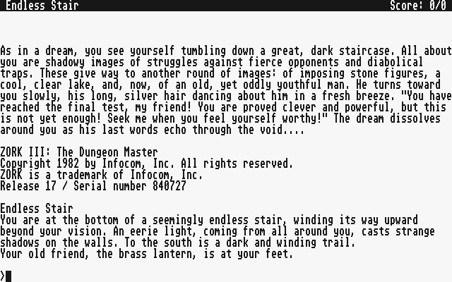 Zork III: The Dungeon Master abandonware