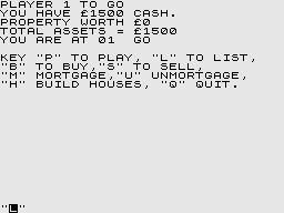ZX81 Monopoly abandonware